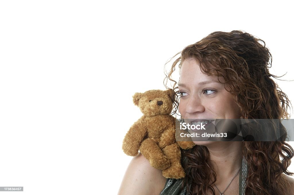 Teen fille avec un ours en peluche - Photo de 16-17 ans libre de droits