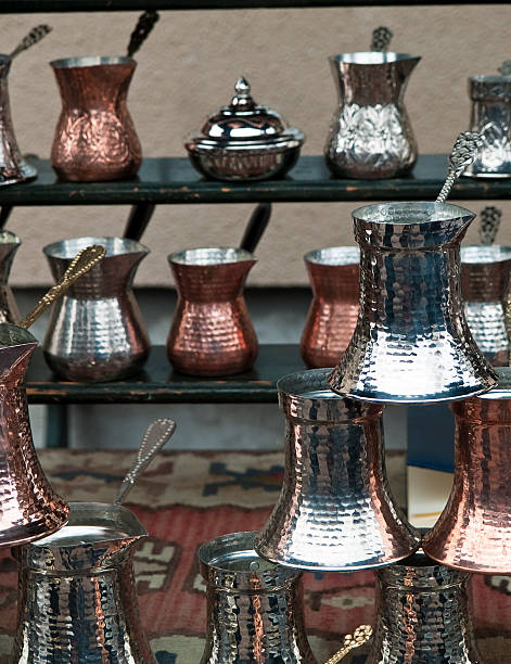 istock Coffee pot made of copper 173836656