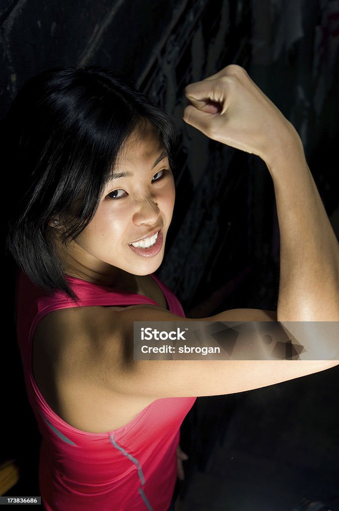 Ajuste Mulher asiática - Foto de stock de Academia de ginástica royalty-free