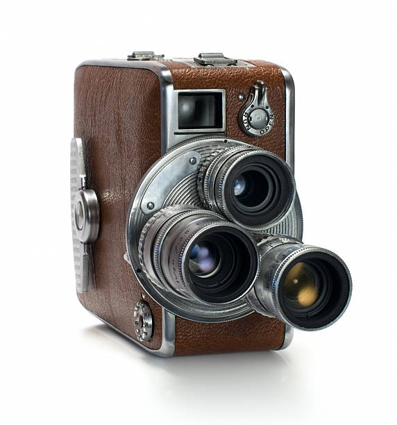 старый 16 мм видеокамера - camera old retro revival old fashioned стоковые фото и изображения