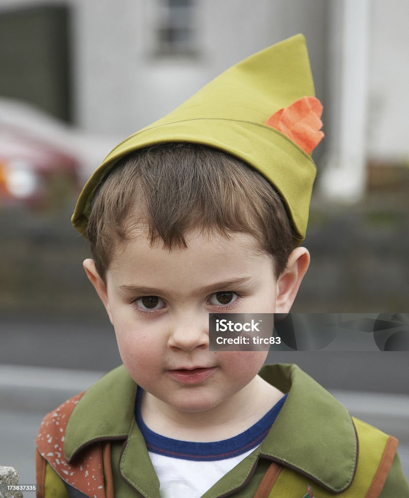 Peter Pan jeune garçon habillé - Photo de Peter Pan libre de droits
