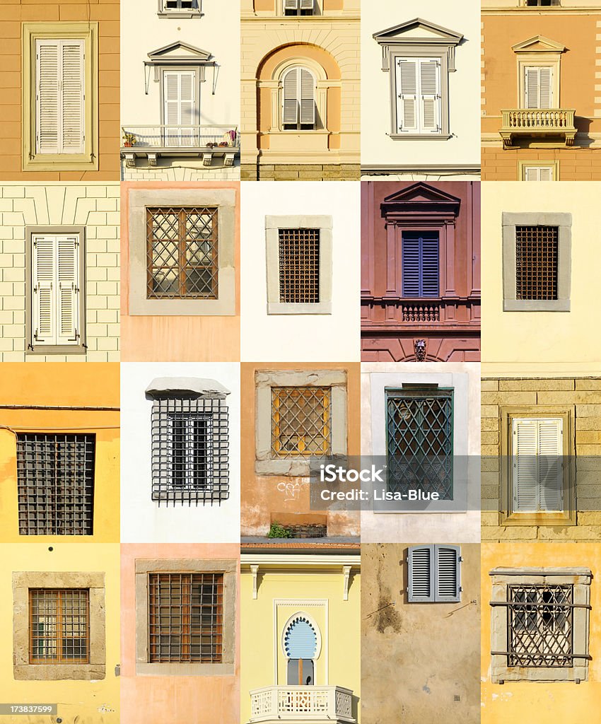 Velho italiano Windows colecção - Royalty-free Janela Foto de stock