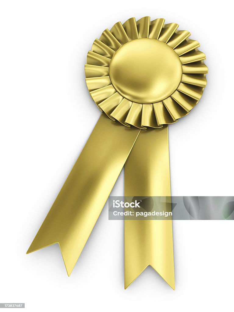 Золотой ribbon - Стоковые фото Орденская лента роялти-фри