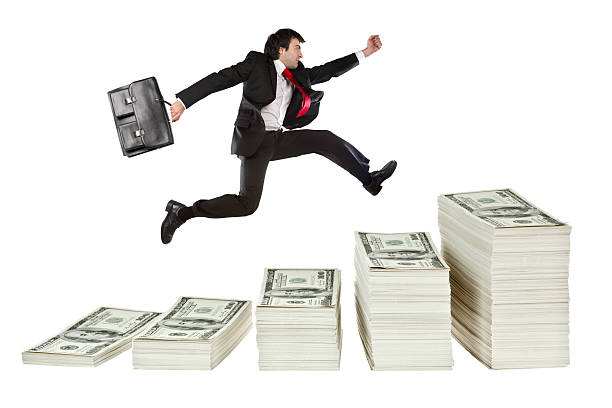 istock business growth concept with jumping manager isolated on white 173837908