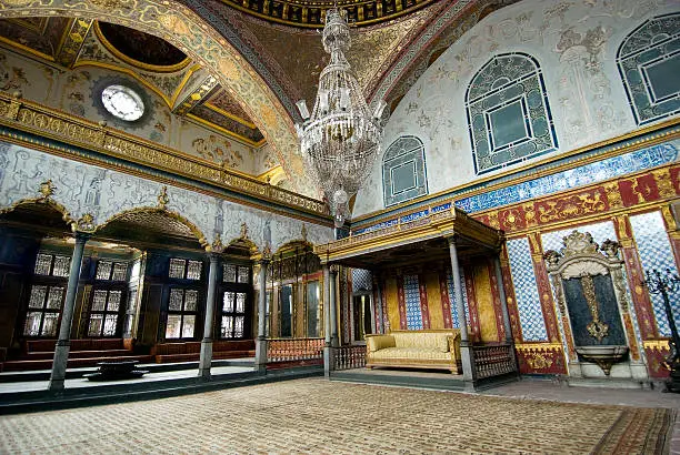 "The Imperial Hall in the Topkapi Palace, Istanbul."