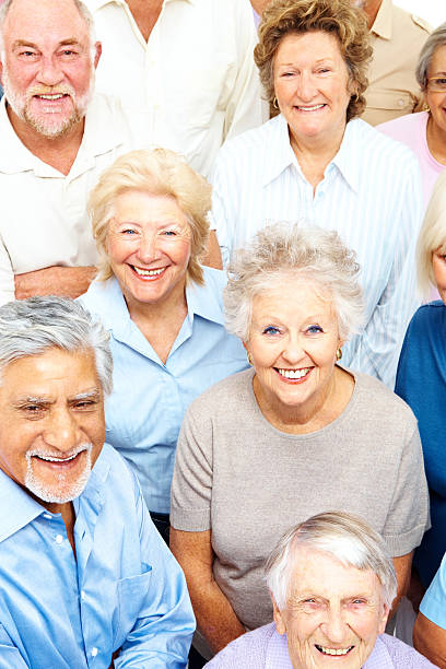istock Happy senior people smiling together 173839123