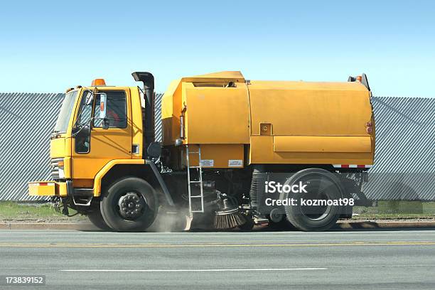 Street Sweeper Stock Photo - Download Image Now - Street Sweeper, Truck, Profile View
