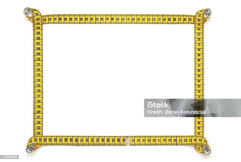 Messen Band frame, isoliert auf weiss - Lizenzfrei Bandmaß Stock-Foto