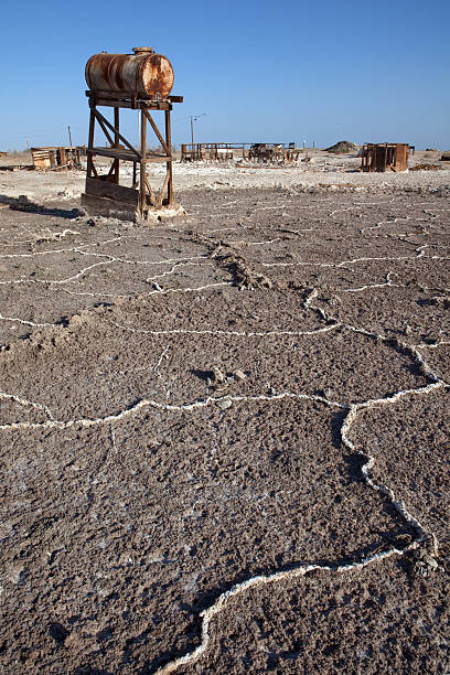 istock Deserted water tank in dry pond 173839209