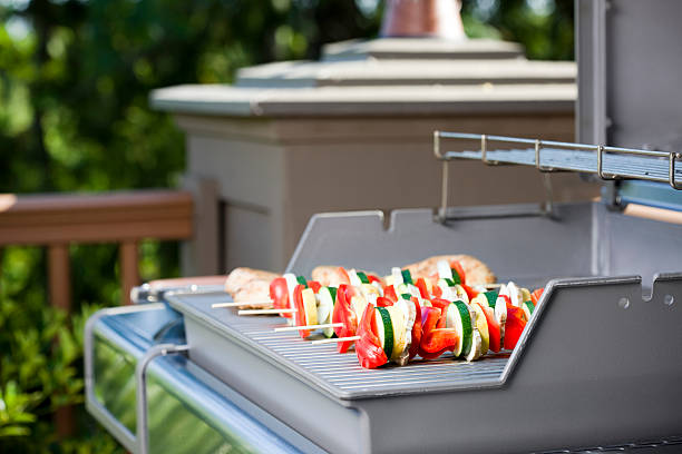 istock BBQ Vegetable Skewers and Chicken 173839216