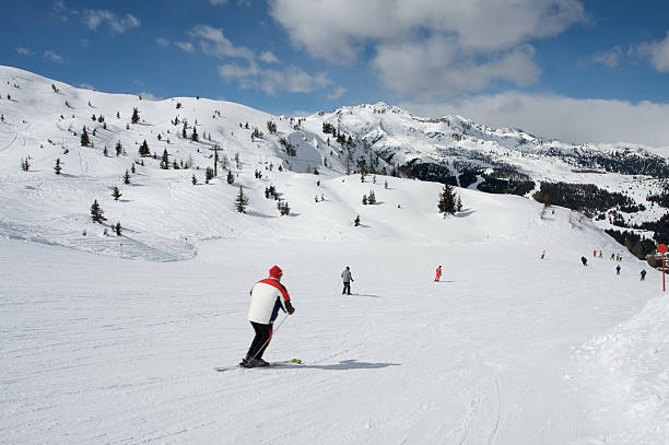 Winter travel destination -  Dolomiti with one of the slope for skiing