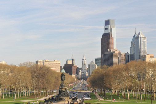 City view of Philadelphia from Philadelphia Museum of Art, Pennsylvania