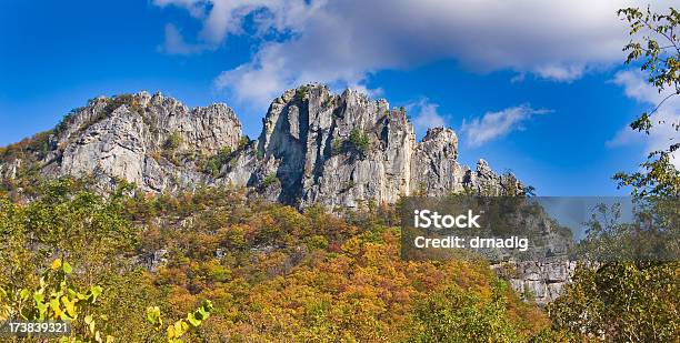 Panoramic View Of Seneca Rocks In West Virginia In Autumn Stock Photo - Download Image Now