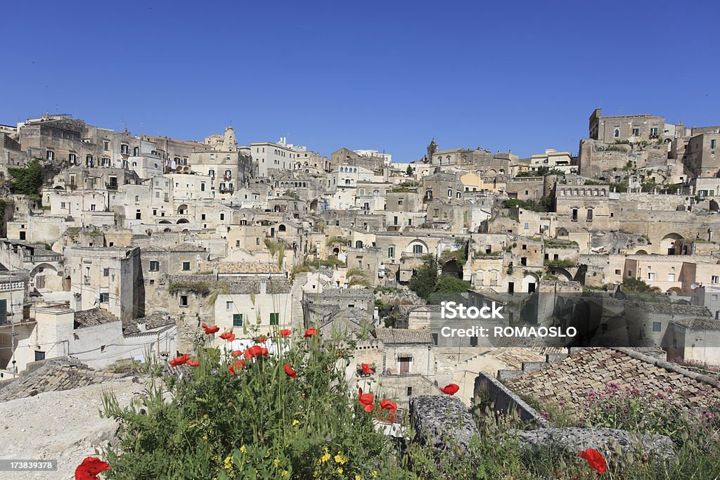 Paesaggio urbano di Sassi di Matera - Foto stock royalty-free di Ambientazione esterna