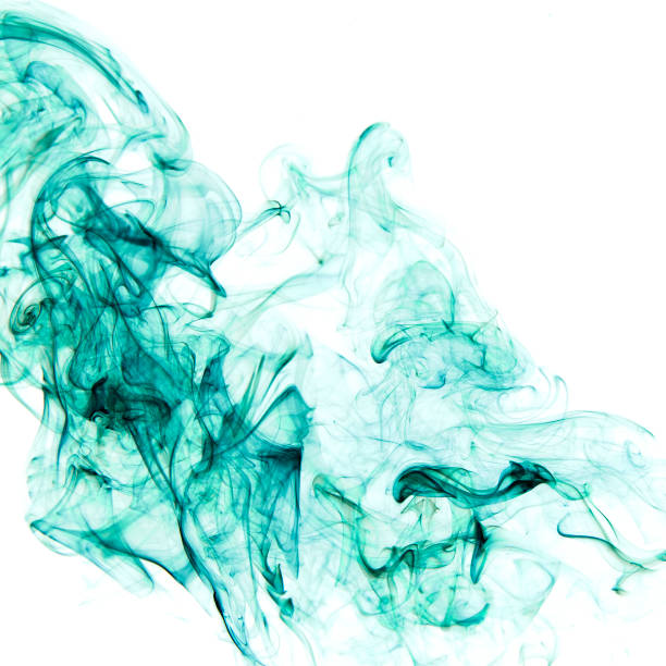 istock Cloud of green smoke isolated on white background 173839479