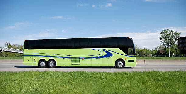 istock Travel bus on highway. 173840015