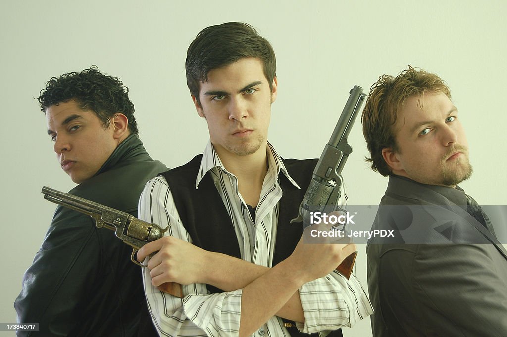 Tres Gunmen - Foto de stock de Adulto libre de derechos