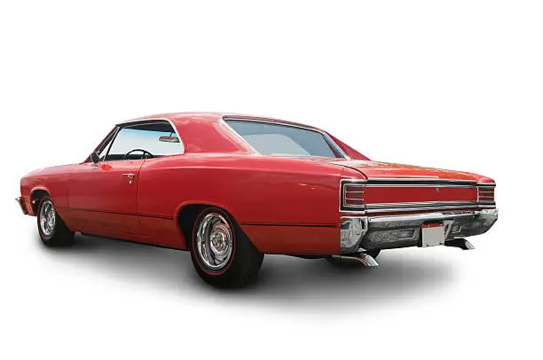 "A classic 1967 Chevelle. Vehicle has clipping path, excluding shadow. All logos removed."