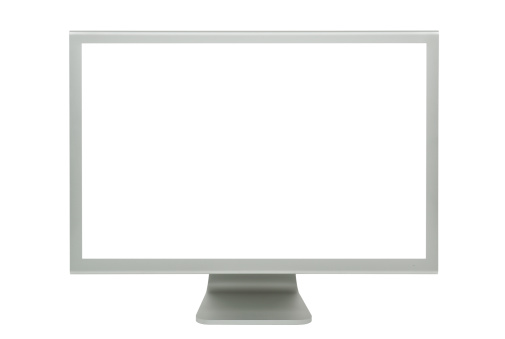 30-inch computer display isolated on white background