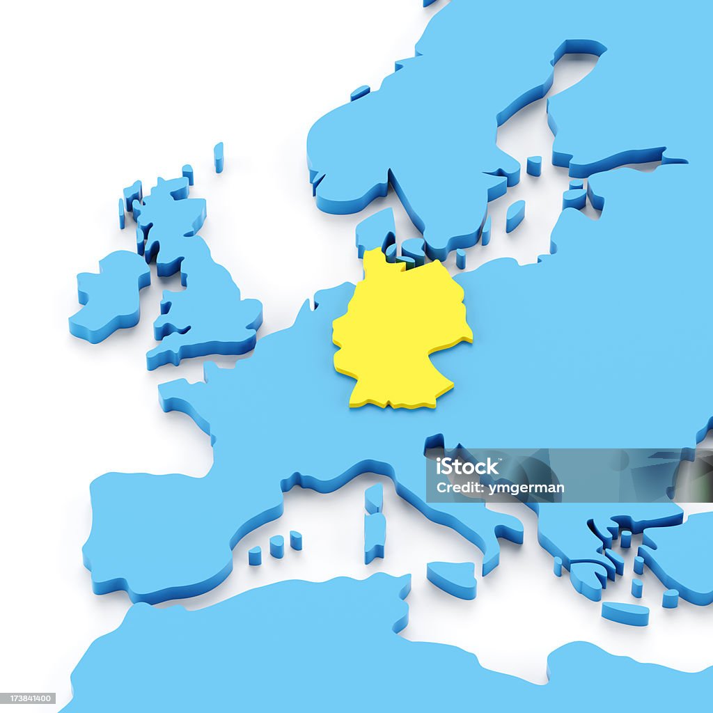 3 d carte de l'Allemagne - Photo de Allemagne libre de droits