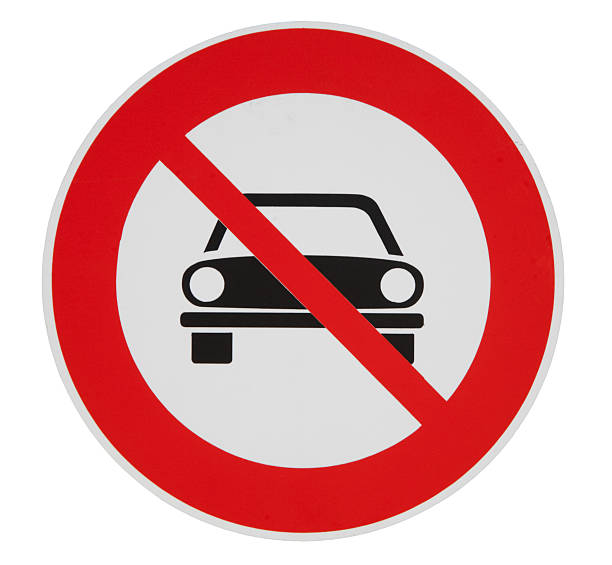 No cars allowed stock photo