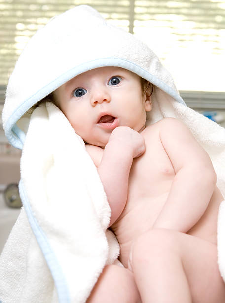 Baby Bath Time stock photo