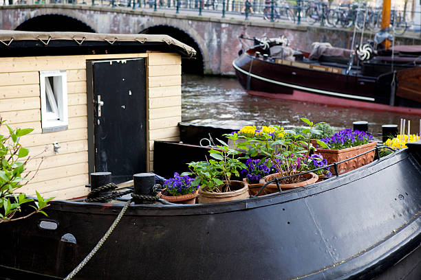 istock Houseboat Detail in Amsterdam 173843594