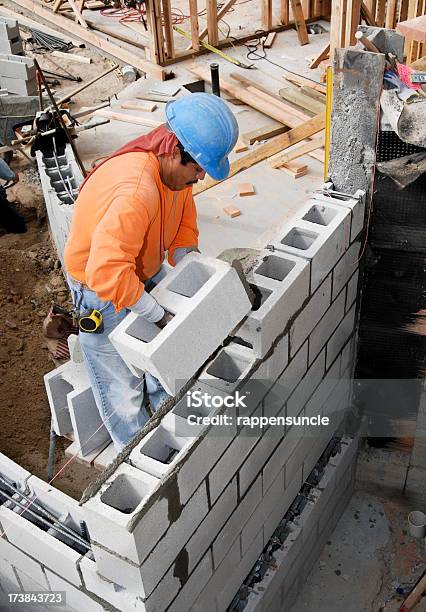 블록 벽 공사장 건설 산업에 대한 스톡 사진 및 기타 이미지 - 건설 산업, 벽, 블록