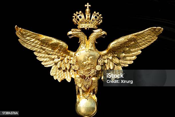 Goldener Doppel Kopf Adlersymbol Von Russland Stockfoto und mehr Bilder von Doppeladler - Doppeladler, Russland, Russische Kultur