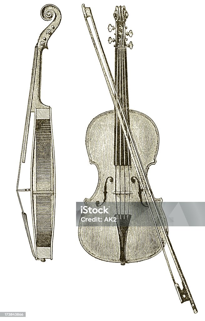 Vieux violon illustration - Photo de Violon libre de droits