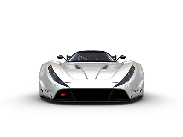 istock A silver sports racing car on a white background  173844248