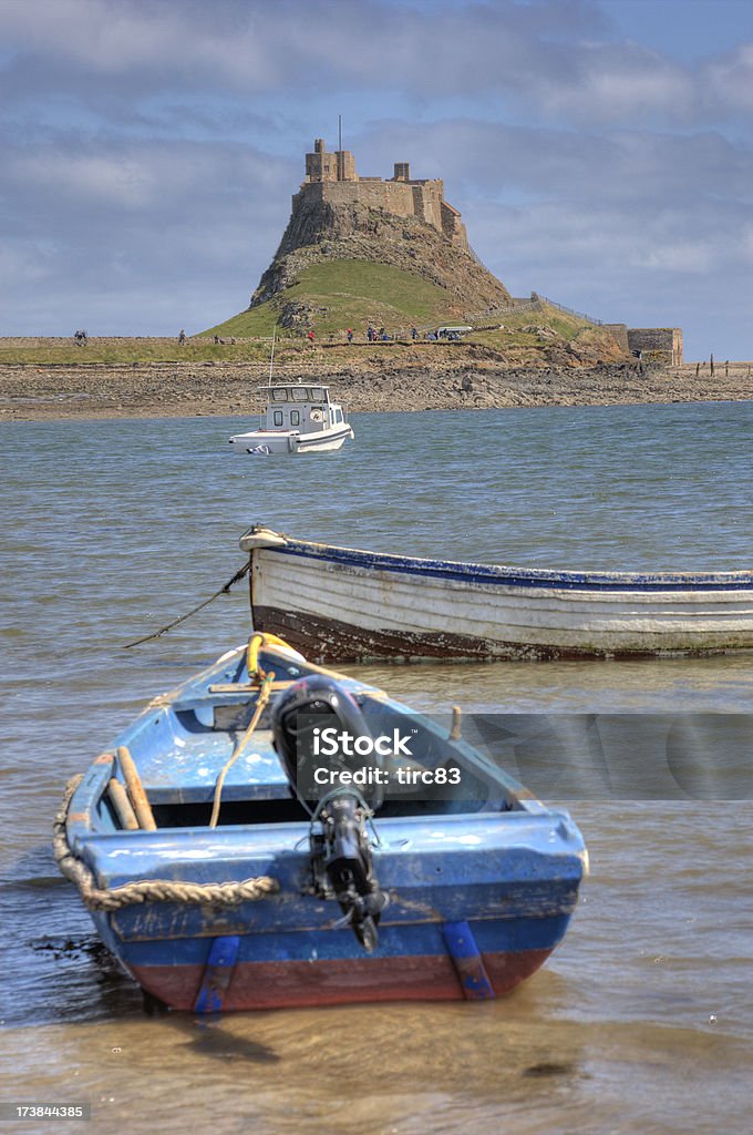 Holy Island Northumberland Regno Unito - Foto stock royalty-free di Barca a remi