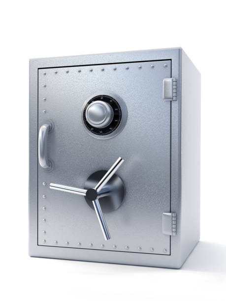 stahl-tresor - lock currency security combination lock stock-fotos und bilder