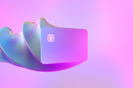Credit Cards, multi colored, digitally generated image.