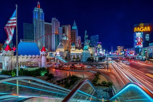 Las vegas, United States – October 07, 2023: A scenic aerial shot of Las Vegas, Nevada, United State