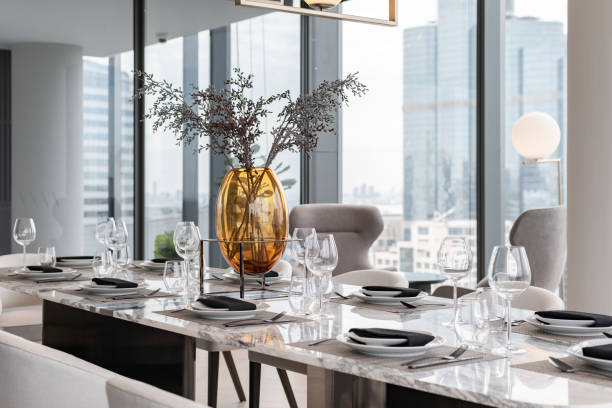 istock Beautiful table setting wait for guests at home 1738470597