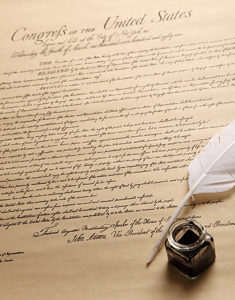 wir die bill of rights für - constitution us constitution quill pen history stock-fotos und bilder