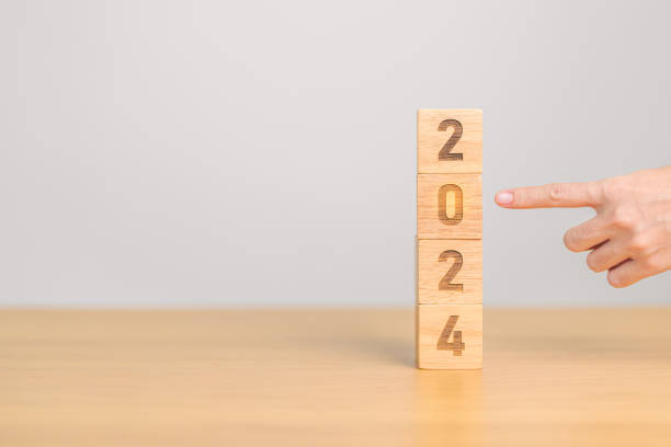 istock 2024 year block on table. goal, Resolution, strategy, plan, start, budget, mission, action, motivation and New Year concepts 1738474830