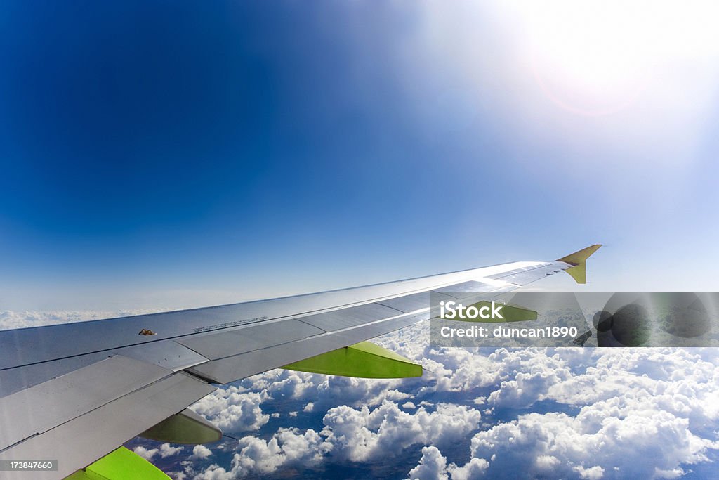 Green podróży lotniczych Areoplane Wing - Zbiór zdjęć royalty-free (Bez ludzi)