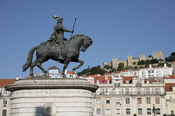 istock monument of knight in main square, Lisbon 173848045