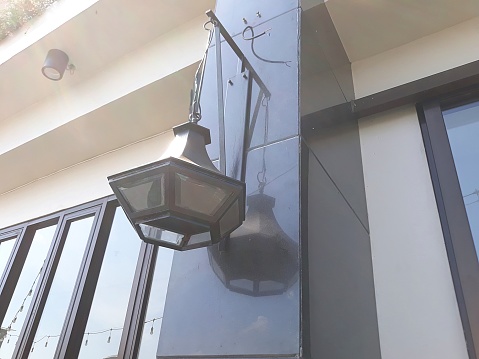 iron metal lampion lantern lamp outdoor exterior