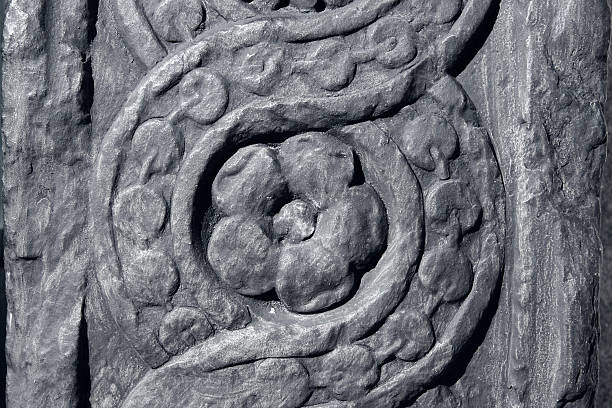 istock carved wooden flower 173848595