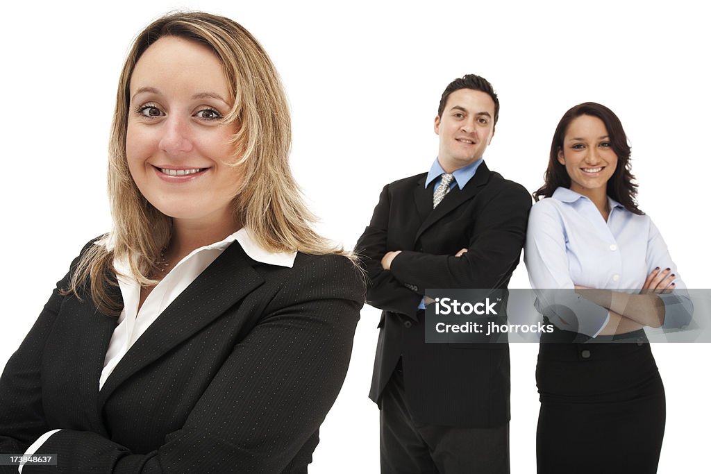 Zuversichtlich Geschäftsfrau und Ihr Team - Lizenzfrei Drei Personen Stock-Foto