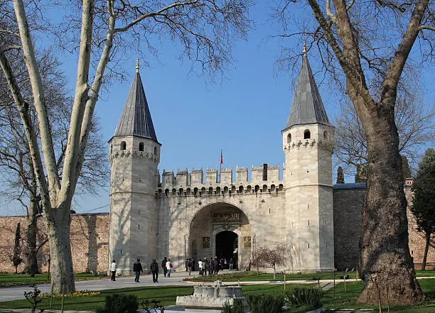 The gate of Topkapi Palace in Istanbul/Turkey.