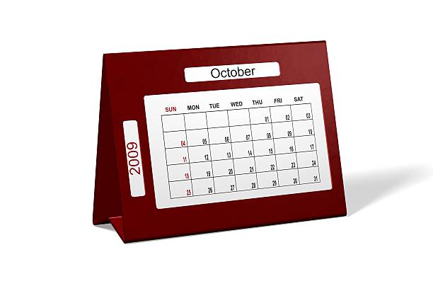 September 2009 Calendar stock photo