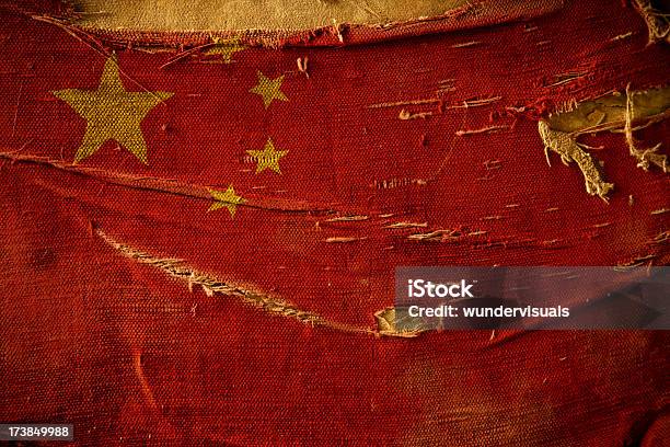 Foto de Bandeira Da China e mais fotos de stock de Acabado - Acabado, Amarrotado, Antigo