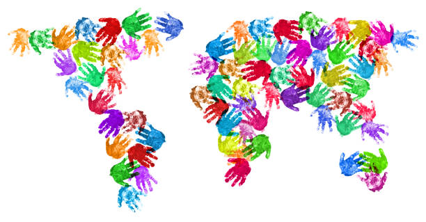 istock Baby Handprint of World Map 173850567
