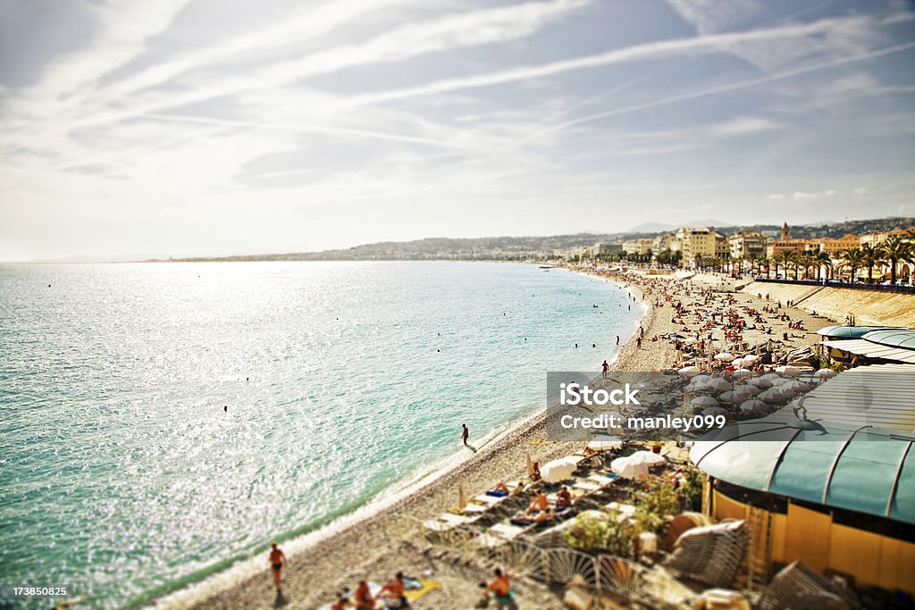 Hermosa playa de Niza, Francia - Foto de stock de Agua libre de derechos