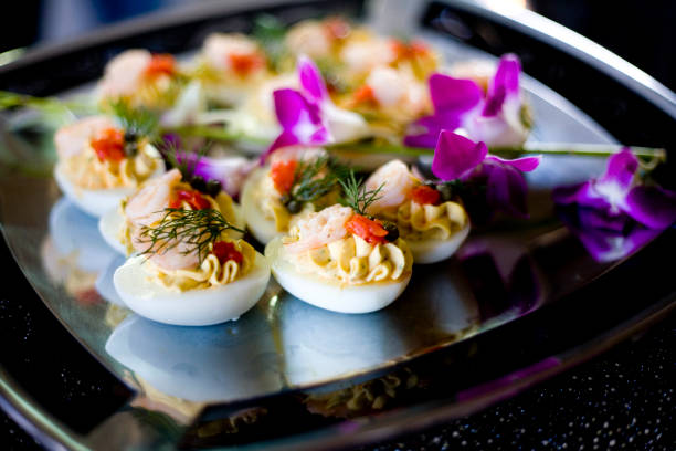 Deviled Eggs Platter stock photo