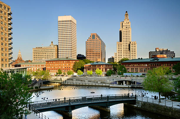 Providence Rhode Island Skyline stock photo